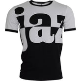 Dolce & Gabbana Black White Jazz Print Cotton Short Sleeves T-shirt -   -  Dolce & Gabbana.